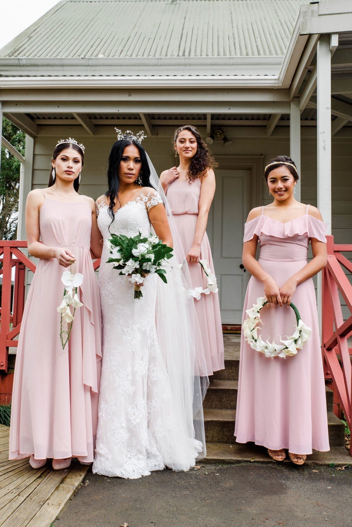 <strong>Featuring:</strong> Hampton, Annabelle, Carine dresses in Dusty Pink