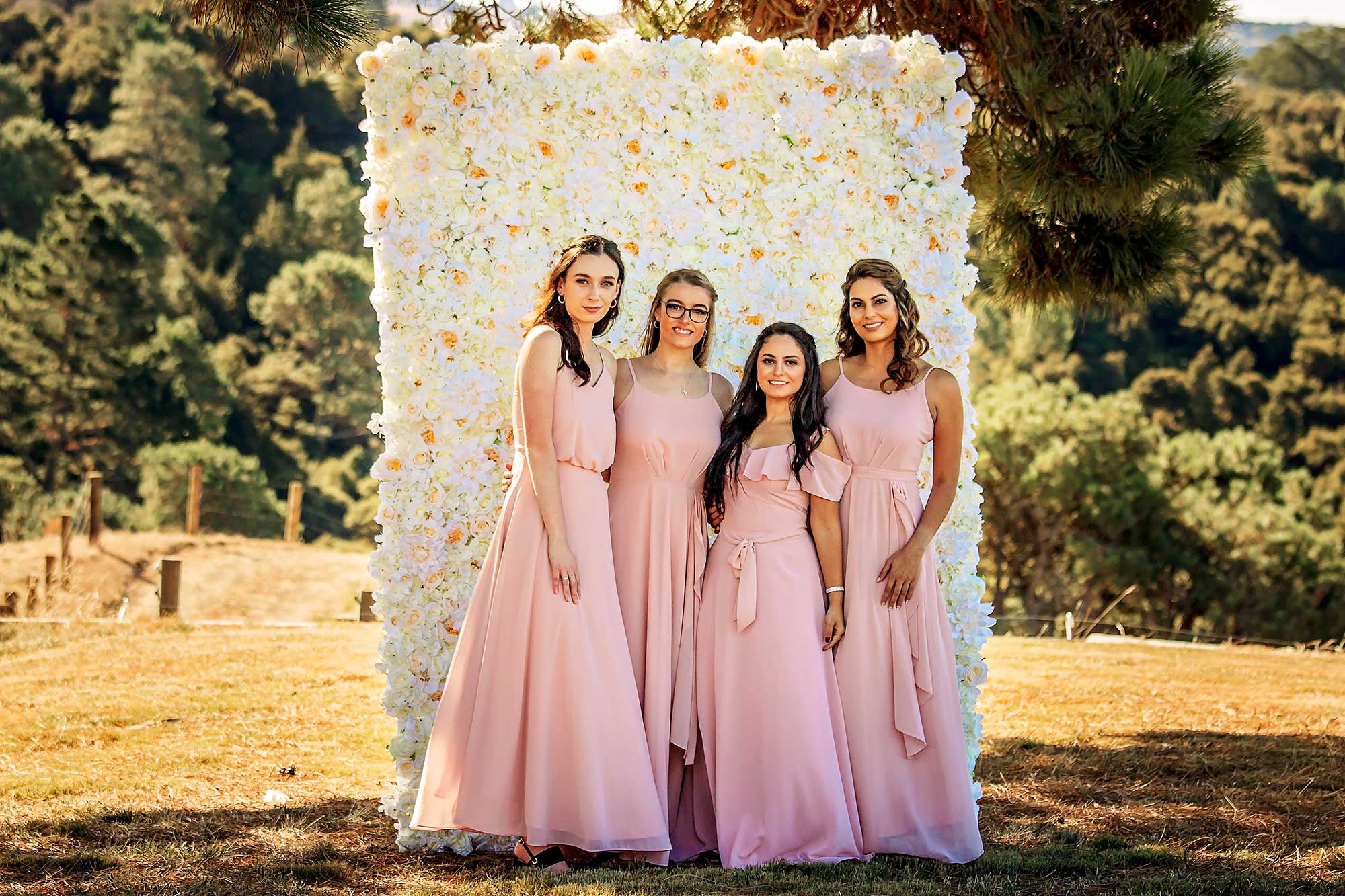 <strong>Featuring:</strong> Annabelle, Hampton, Carine dresses in Dusty Pink