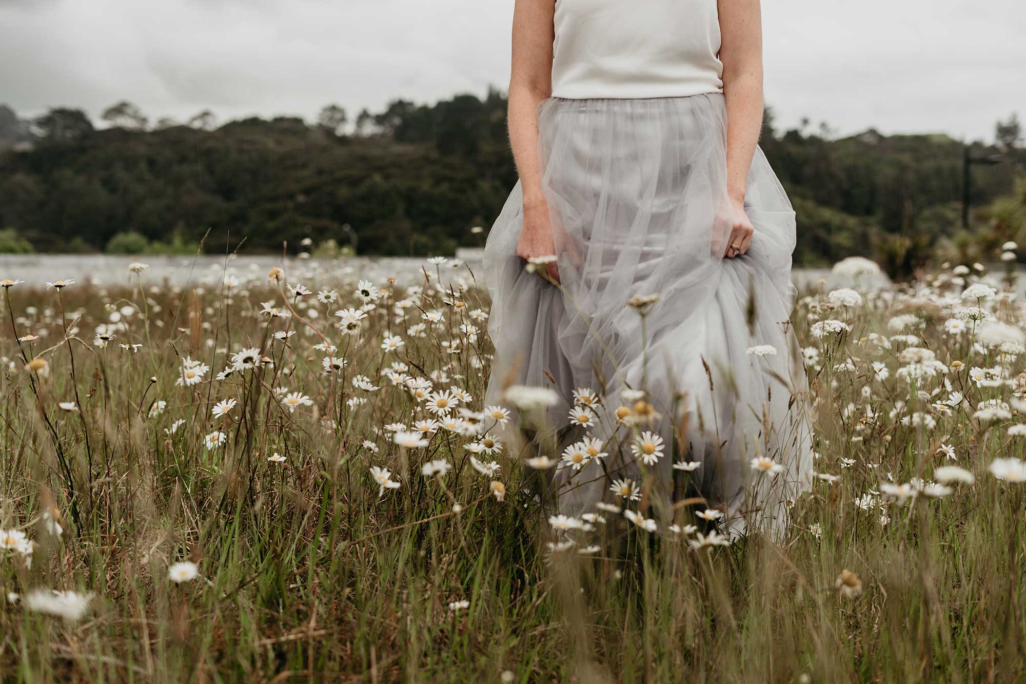 <strong>Featuring:</strong> Fleur Tulle Skirt in Dove