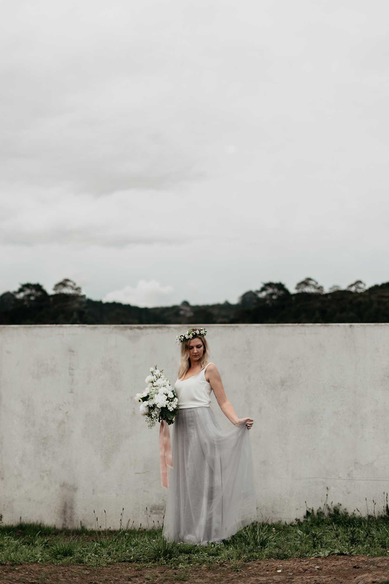<strong>Featuring:</strong> Fleur Tulle Skirt in Dove