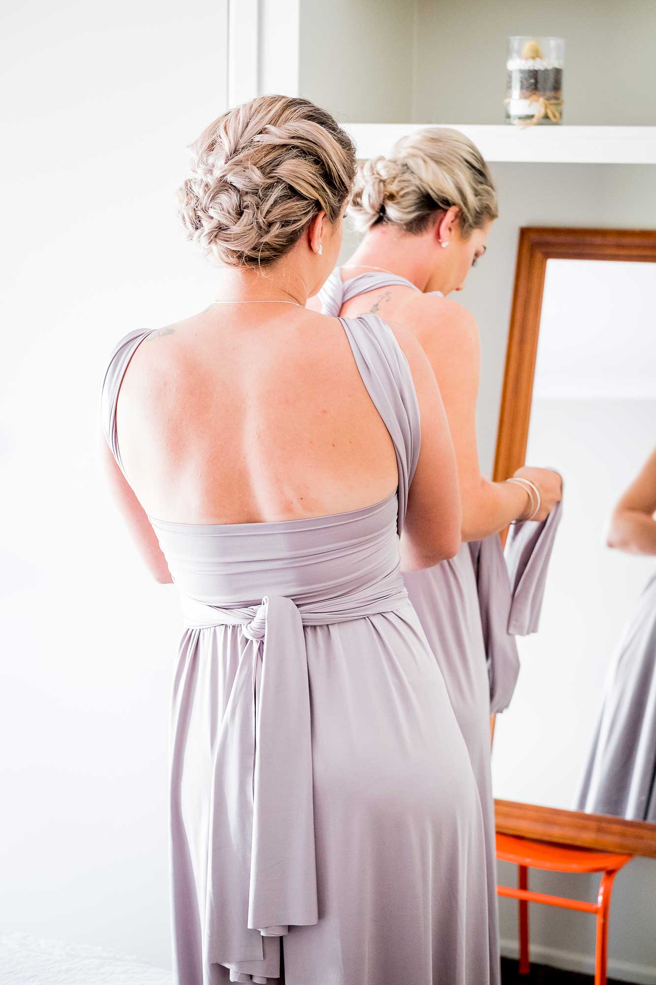 <strong>Featuring:</strong> Evelyn Infinity Dress in Dusty Purple colour 