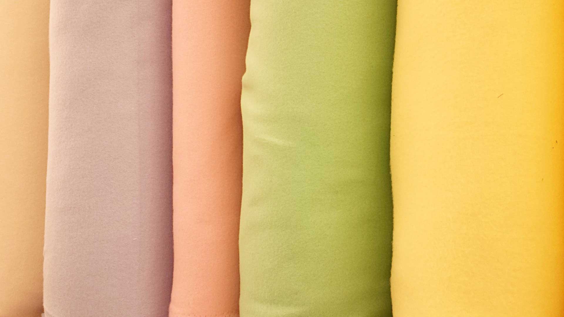 different pastel colour fabric