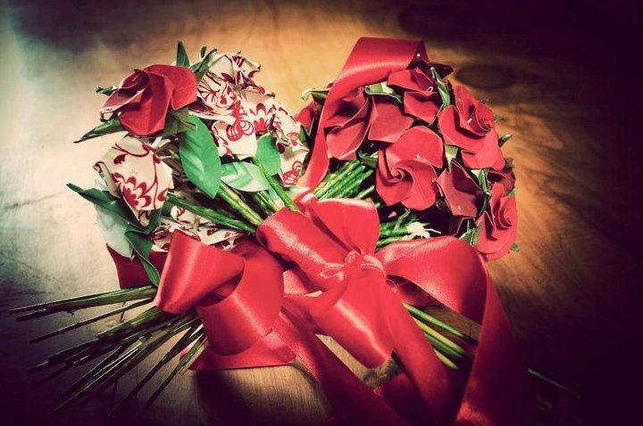 Origami wedding bouquet