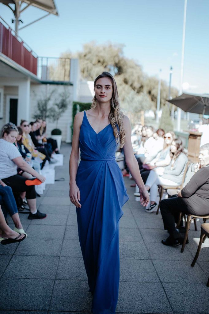 Runway show of Luna in cobalt