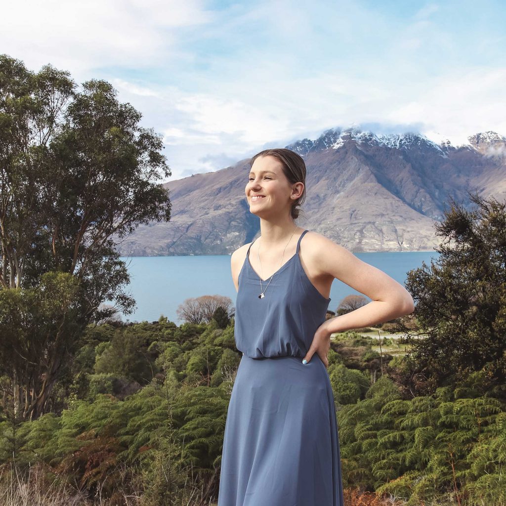 <strong>Featuring:</strong> Annabelle Chiffon Maxi Dress in Stone Blue