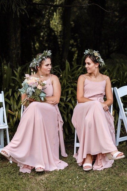 <strong>Featuring:</strong> Hampton Chiffon Maxi Dress in Dusty Pink