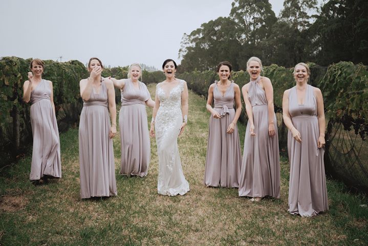 <strong>Featuring:</strong> Evelyn Infinity dress in Dusty Purple colour. 